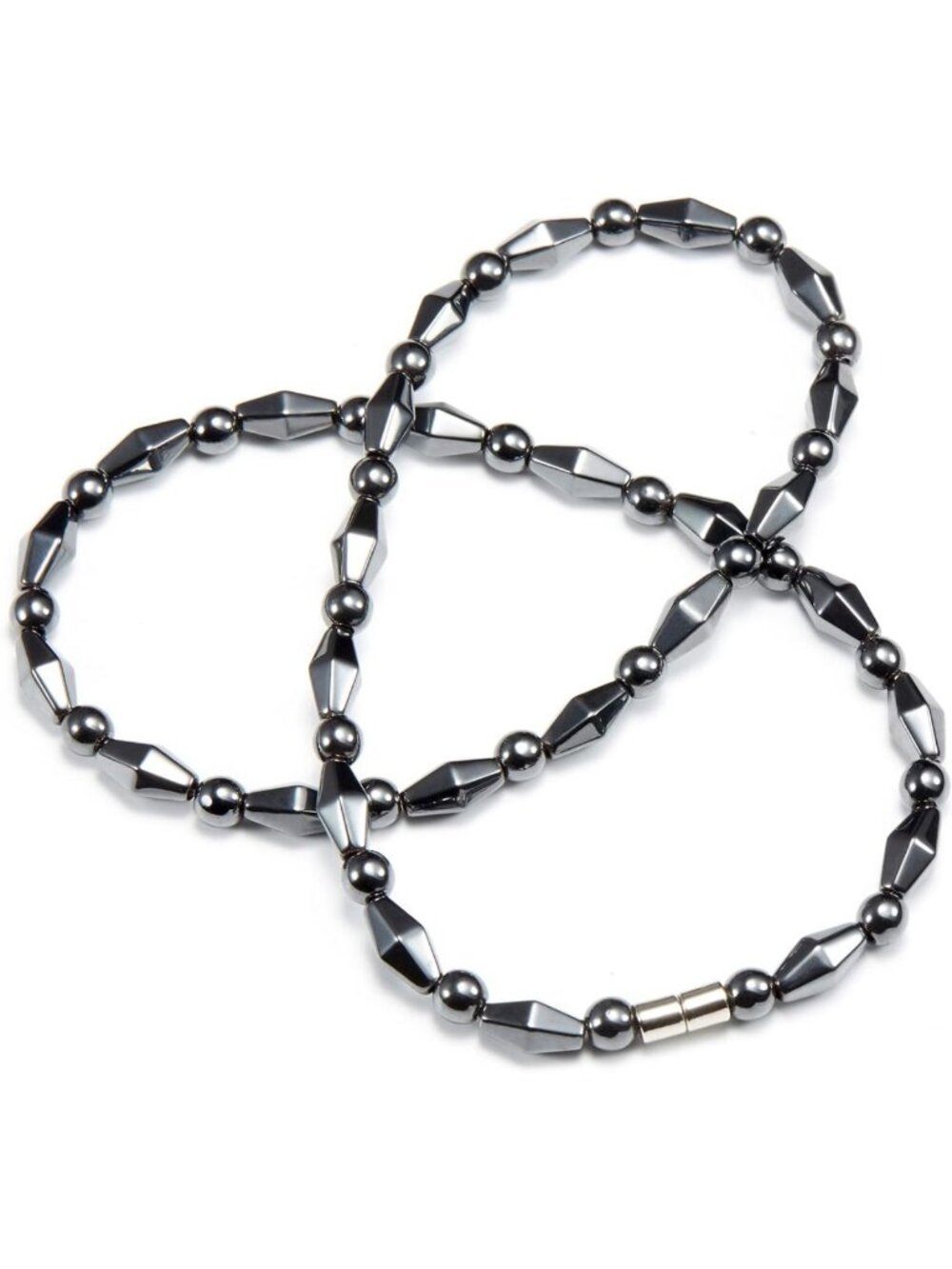 Unisex Hematite Magnetic Therapy Necklace - Natural Healing & Protection Jewelry